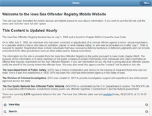 Tablet Screenshot of iowasexoffender.com